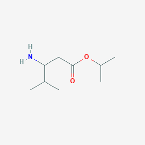 molecular formula C9H19NO2 B13214517 Propan-2-yl 3-amino-4-methylpentanoate 