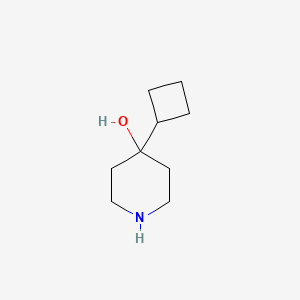 molecular formula C9H17NO B13214577 4-Cyclobutylpiperidin-4-ol 