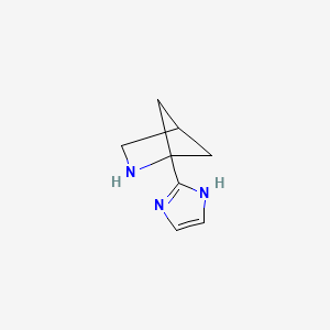 molecular formula C8H11N3 B13214613 1-(1H-Imidazol-2-yl)-2-azabicyclo[2.1.1]hexane 