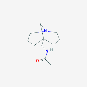 molecular formula C11H20N2O B13214626 N-({1-azabicyclo[3.3.1]nonan-5-yl}methyl)acetamide 
