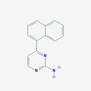 molecular formula C14H11N3 B1321463 4-(Naphthalen-1-yl)pyrimidin-2-amine CAS No. 199865-57-1