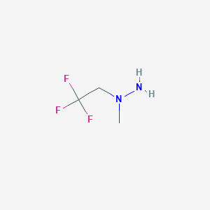molecular formula C3H7F3N2 B13214631 1-Methyl-1-(2,2,2-trifluoroethyl)hydrazine 