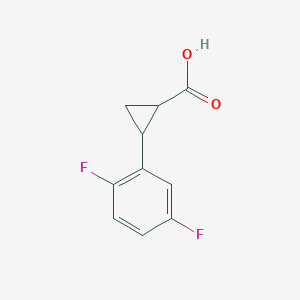 molecular formula C10H8F2O2 B1321472 2-(2,5-Difluorophenyl)cyclopropanecarboxylic acid CAS No. 1157698-34-4
