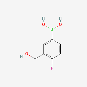 molecular formula C7H8BFO3 B1321477 [4-氟-3-(羟甲基)苯基]硼酸 CAS No. 481681-02-1