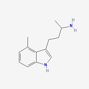 molecular formula C13H18N2 B13214815 4-(4-Methyl-1H-indol-3-yl)butan-2-amine 