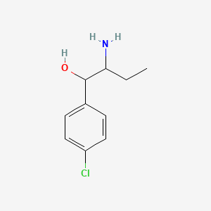 molecular formula C10H14ClNO B13214849 2-Amino-1-(4-chlorophenyl)butan-1-ol 