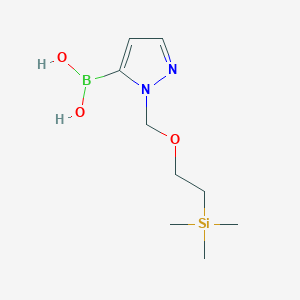 molecular formula C9H19BN2O3Si B1321488 (1-((2-(Trimethylsilyl)ethoxy)methyl)-1H-pyrazol-5-yl)boronic acid CAS No. 188978-71-4