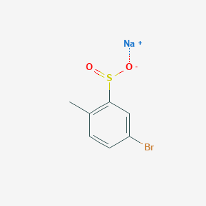 molecular formula C7H6BrNaO2S B13214905 Sodium 5-bromo-2-methylbenzene-1-sulfinate 