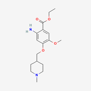 molecular formula C17H26N2O4 B1321491 Ethyl 2-amino-5-methoxy-4-((1-methylpiperidin-4-yl)methoxy)benzoate CAS No. 264208-66-4