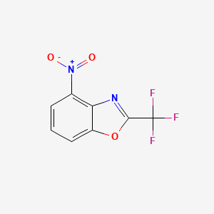 molecular formula C8H3F3N2O3 B1321493 4-Nitro-2-(trifluoromethyl)benzo[d]oxazole CAS No. 573759-00-9