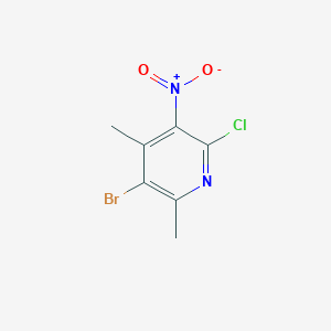 molecular formula C7H6BrClN2O2 B1321496 3-Bromo-6-chloro-2,4-dimethyl-5-nitropyridine CAS No. 415907-79-8