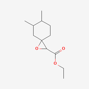 molecular formula C12H20O3 B13214962 Ethyl 5,6-dimethyl-1-oxaspiro[2.5]octane-2-carboxylate 