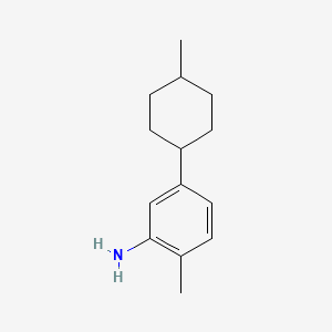 molecular formula C14H21N B13215003 2-Methyl-5-(4-methylcyclohexyl)aniline 