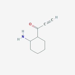 molecular formula C9H13NO B13215162 1-(2-Aminocyclohexyl)prop-2-yn-1-one 