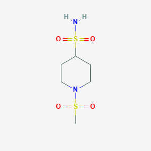 molecular formula C6H14N2O4S2 B13215171 1-Methanesulfonylpiperidine-4-sulfonamide 