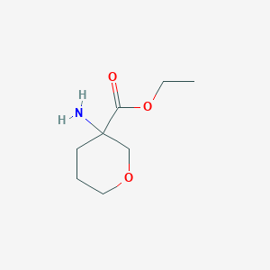 molecular formula C8H15NO3 B13215177 Ethyl 3-aminooxane-3-carboxylate 