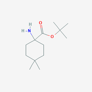 molecular formula C13H25NO2 B13215297 tert-Butyl 1-amino-4,4-dimethylcyclohexane-1-carboxylate 