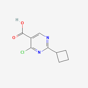 molecular formula C9H9ClN2O2 B13215320 4-Chloro-2-cyclobutylpyrimidine-5-carboxylic acid 
