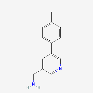B1321533 (5-(p-Tolyl)pyridin-3-yl)methanamine CAS No. 1346691-49-3