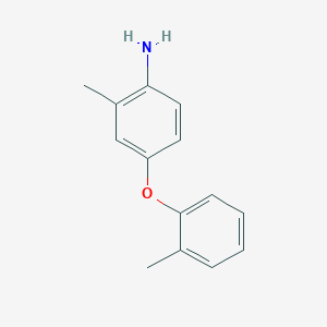 molecular formula C14H15NO B1321534 2-Methyl-4-(2-methylphenoxy)aniline CAS No. 946664-42-2
