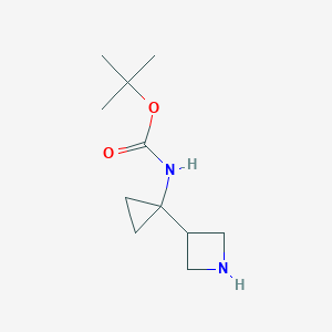 molecular formula C11H20N2O2 B1321536 (1-Azetidin-3-YL-cyclopropyl)-carbamic acid tert-butyl ester CAS No. 1363381-77-4