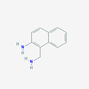 molecular formula C11H12N2 B13215391 1-(Aminomethyl)naphthalen-2-amine 