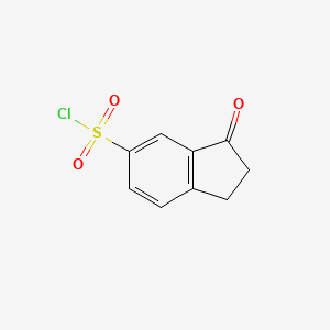 molecular formula C9H7ClO3S B1321547 3-氧代-5-茚磺酰氯 CAS No. 255895-78-4
