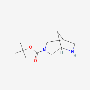molecular formula C11H20N2O2 B1321549 叔丁基3,6-二氮杂双环[3.2.1]辛烷-3-羧酸酯 CAS No. 851526-81-3