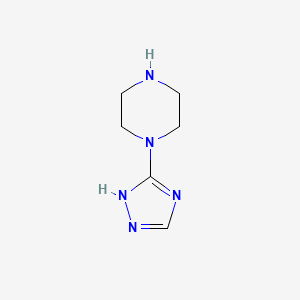 molecular formula C6H11N5 B1321551 1-(1H-1,2,4-三唑-5-基)哌嗪 CAS No. 74964-11-7
