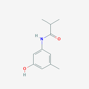 molecular formula C11H15NO2 B13215515 N-(3-Hydroxy-5-methylphenyl)-2-methylpropanamide 