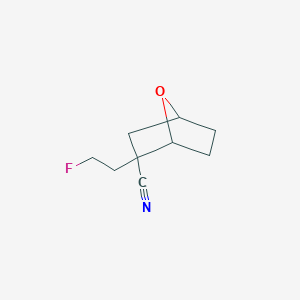 molecular formula C9H12FNO B13215555 2-(2-Fluoroethyl)-7-oxabicyclo[2.2.1]heptane-2-carbonitrile 
