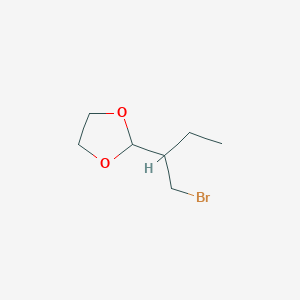 molecular formula C7H13BrO2 B13215583 2-(1-Bromobutan-2-yl)-1,3-dioxolane 