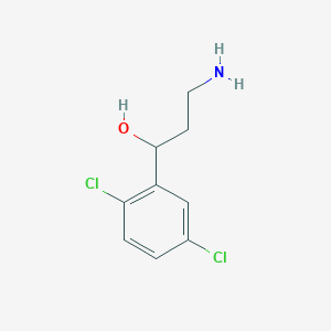 molecular formula C9H11Cl2NO B13215598 3-Amino-1-(2,5-dichlorophenyl)propan-1-ol 