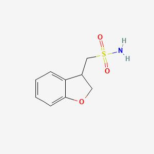 molecular formula C9H11NO3S B13215607 2,3-Dihydro-1-benzofuran-3-ylmethanesulfonamide 