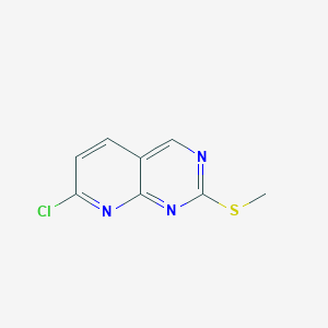 molecular formula C8H6ClN3S B1321562 7-氯-2-(甲硫基)吡啶并[2,3-d]嘧啶 CAS No. 352328-41-7