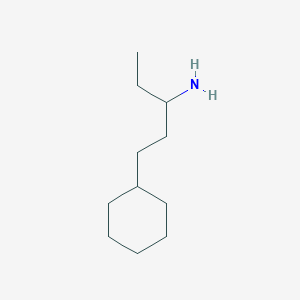 molecular formula C11H23N B13215629 1-Cyclohexylpentan-3-amine 