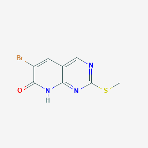 molecular formula C8H6BrN3OS B1321563 6-溴-2-(甲硫基)吡啶并[2,3-d]嘧啶-7(8H)-酮 CAS No. 352328-87-1