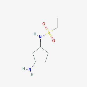 molecular formula C7H16N2O2S B13215653 N-(3-Aminocyclopentyl)ethane-1-sulfonamide 