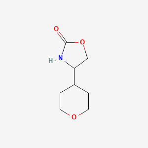 molecular formula C8H13NO3 B13215676 4-(Oxan-4-yl)-1,3-oxazolidin-2-one 