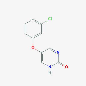 molecular formula C10H7ClN2O2 B13215721 2(1H)-Pyrimidinone, 5-(3-chlorophenoxy)- 