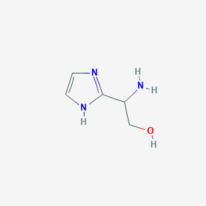 molecular formula C5H9N3O B13215752 2-Amino-2-(1H-imidazol-2-yl)ethan-1-ol 