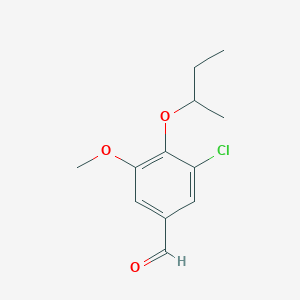molecular formula C12H15ClO3 B1321577 4-Sec-butoxy-3-chloro-5-methoxybenzaldehyde CAS No. 872183-59-0