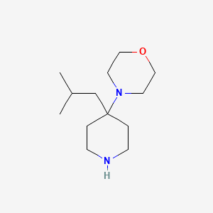 molecular formula C13H26N2O B13215803 4-[4-(2-Methylpropyl)piperidin-4-yl]morpholine 
