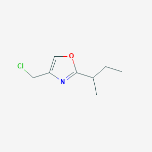 molecular formula C8H12ClNO B13215837 2-(Butan-2-YL)-4-(chloromethyl)-1,3-oxazole 