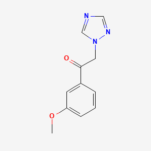 molecular formula C11H11N3O2 B1321586 1-(3-Methoxyphenyl)-2-(1,2,4-triazol-1-yl)ethanone CAS No. 89082-06-4