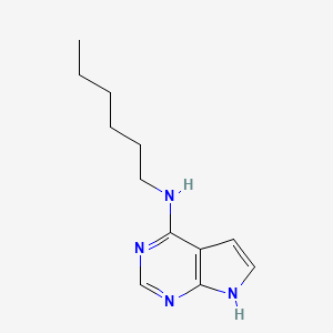 molecular formula C12H18N4 B1321592 N-Hexyl-7H-pyrrolo[2,3-d]pyrimidin-4-amine CAS No. 57357-98-9