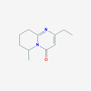 molecular formula C11H16N2O B13215942 2-Ethyl-6-methyl-4H,6H,7H,8H,9H-pyrido[1,2-a]pyrimidin-4-one 