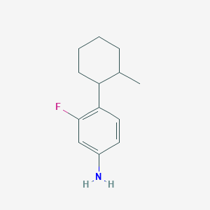 molecular formula C13H18FN B13215964 3-Fluoro-4-(2-methylcyclohexyl)aniline 
