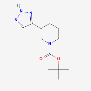 molecular formula C12H20N4O2 B13215972 tert-Butyl3-(1H-1,2,3-triazol-5-yl)piperidine-1-carboxylate 