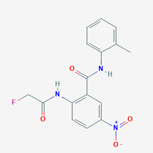 molecular formula C16H14FN3O4 B1321605 2-(2-氟乙酰胺基)-5-硝基-N-(邻甲苯基)苯甲酰胺 CAS No. 56287-72-0